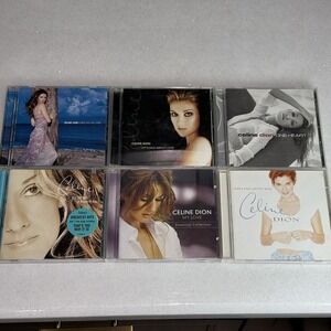Lot Of 6 CELINE DION CDs - One Heart, My Love, Lets Talk,‎ All The Way, Falling.